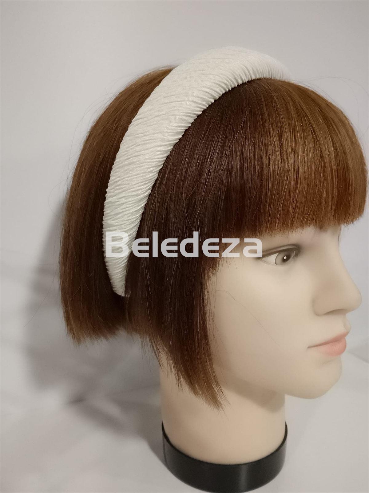 DIADEMA RAYADA ACOLCHADA BLANCA ARABAN - Imagen 1