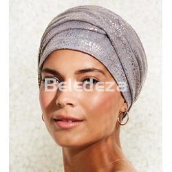 ZOYA VIVA TURBAN GREY MELANGE WITH GLITTER Turbante Viva Zoya Gris con Brillos - Imagen 2