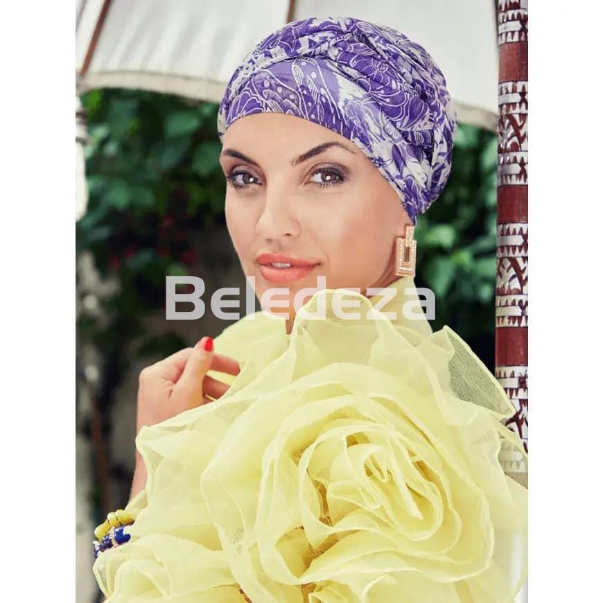 AMBER BOHO TURBAN SET PURPLE ROMANCE Turbante Boho Set Amber Púrpura - Imagen 1