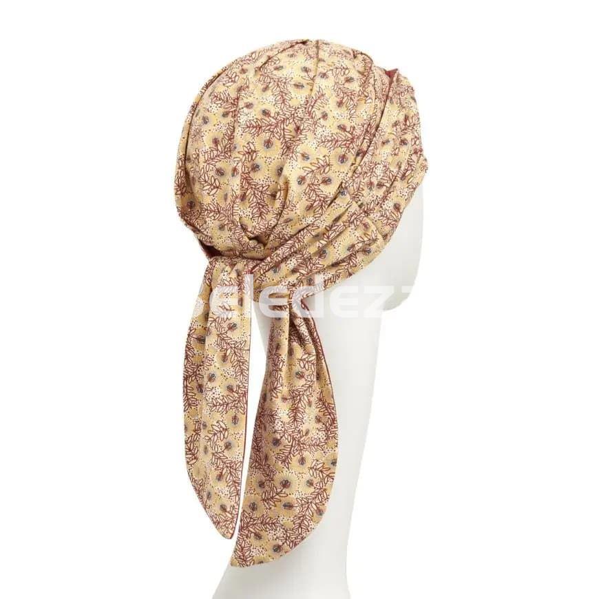 BEATRICE TURBAN GOLDEN SUNLIT Turbante Beatrice Estampado Dorados - Imagen 4