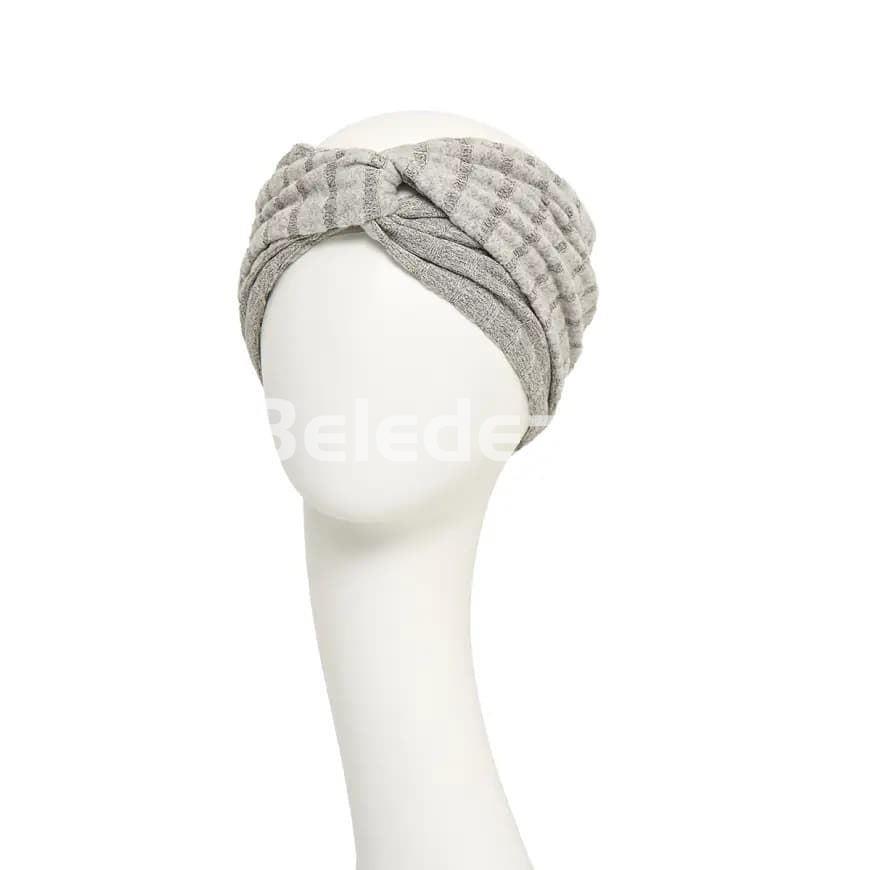 HocELLA VIVA TURBAN RIB N'BEIGE Turbante Viva Ella Tonos Grises - Imagen 4