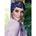 PEARL BOHO TURBAN VELVET PRINT FLOWERY TWILIGHT Turbante Pearl Boho Terciopelo Floreado - Imagen 1